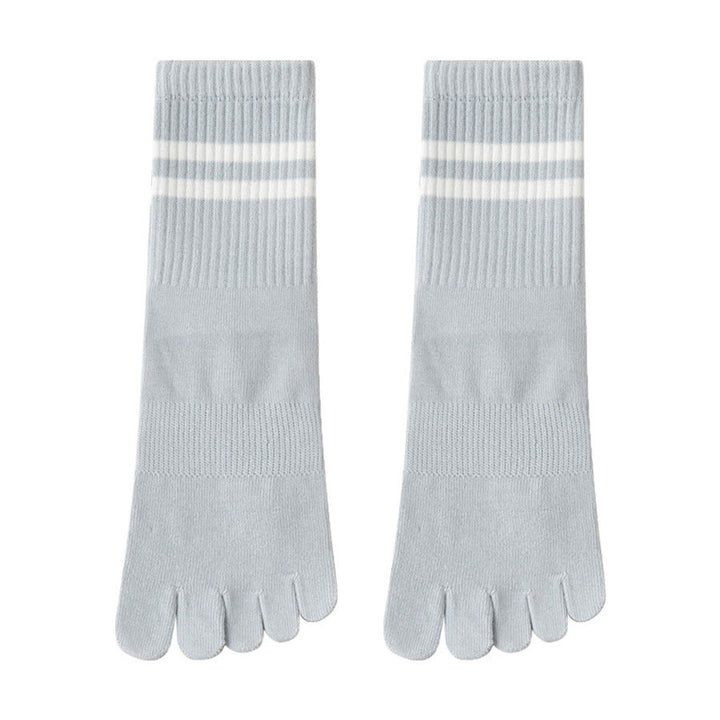 Chaussettes de yoga Olivenorma pour femmes, mi-mollet, semelle intégrale en silicone antidérapante et rembourrage en maille élastique. - Bleu - 10 paires - image 21