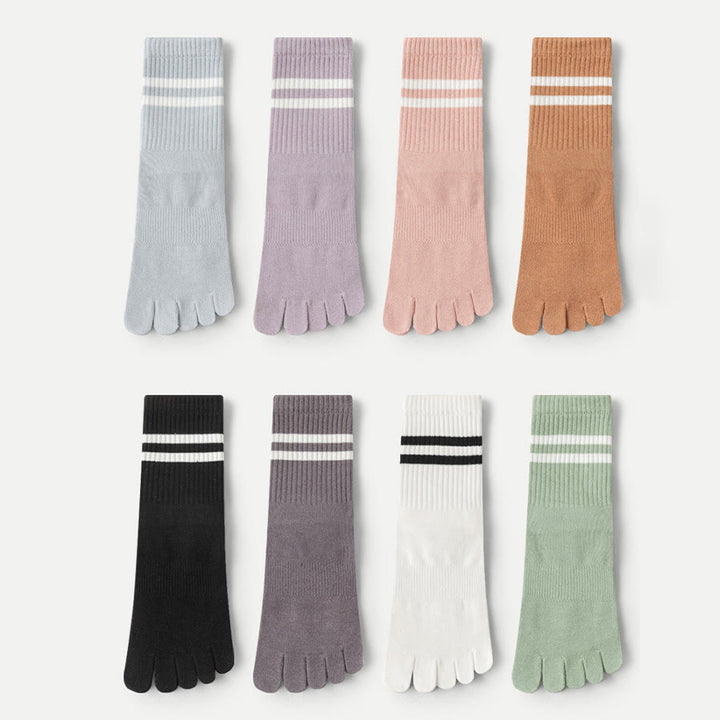 Chaussettes de yoga Olivenorma pour femmes, mi-mollet, semelle intégrale en silicone antidérapante et rembourrage en maille élastique. - image 1