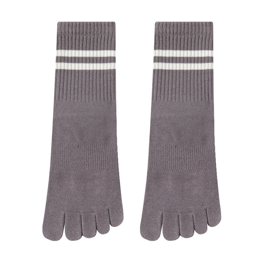 Chaussettes de yoga Olivenorma pour femmes, mi-mollet, semelle intégrale en silicone antidérapante et rembourrage en maille élastique. - Gris - 10 paires - image 23