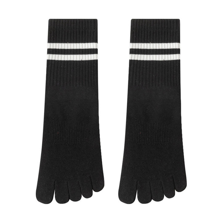 Chaussettes de yoga Olivenorma pour femmes, mi-mollet, semelle intégrale en silicone antidérapante et rembourrage en maille élastique. - Noir - 10 paires - image 24