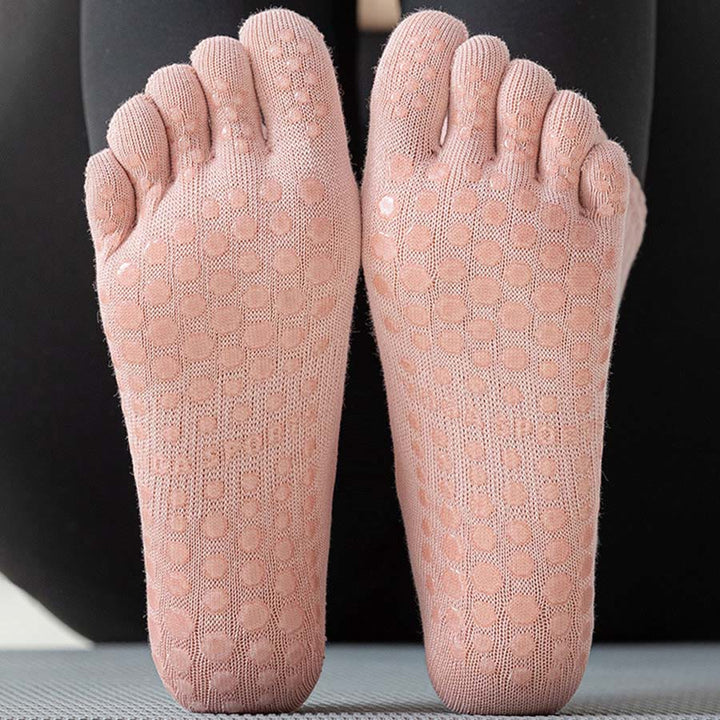 Chaussettes de yoga Olivenorma pour femmes, mi-mollet, semelle intégrale en silicone antidérapante et rembourrage en maille élastique. - image 19