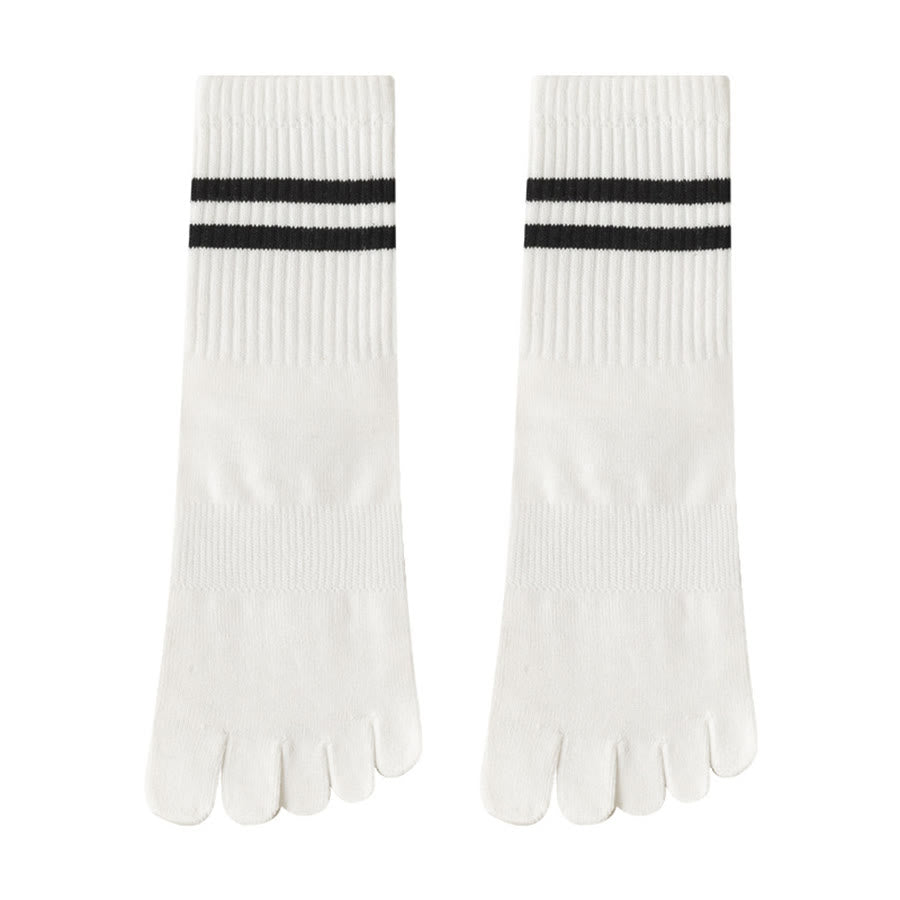 Chaussettes de yoga Olivenorma pour femmes, mi-mollet, semelle intégrale en silicone antidérapante et rembourrage en maille élastique. - Blanc - 10 paires - image 13