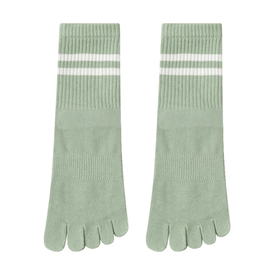 Chaussettes de yoga Olivenorma pour femmes, mi-mollet, semelle intégrale en silicone antidérapante et rembourrage en maille élastique. - Vert - 10 paires - image 22