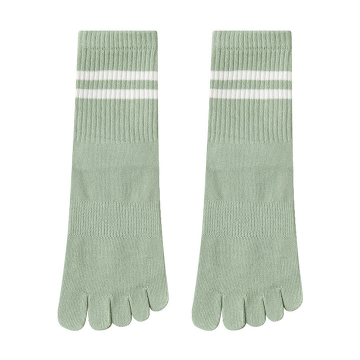 Chaussettes de yoga Olivenorma pour femmes, mi-mollet, semelle intégrale en silicone antidérapante et rembourrage en maille élastique. - Vert - 10 paires - image 22