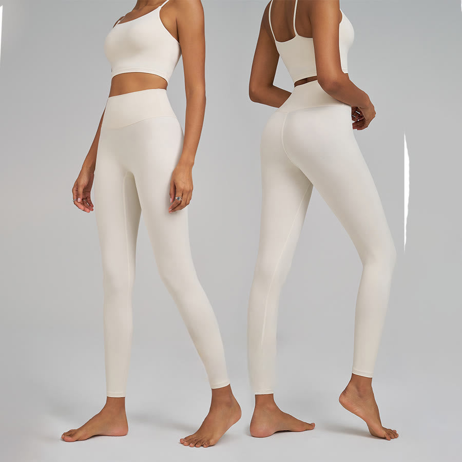 Pantalon de yoga long pour femme Olivenorma, taille haute, avec détail de jupe portefeuille - image 3