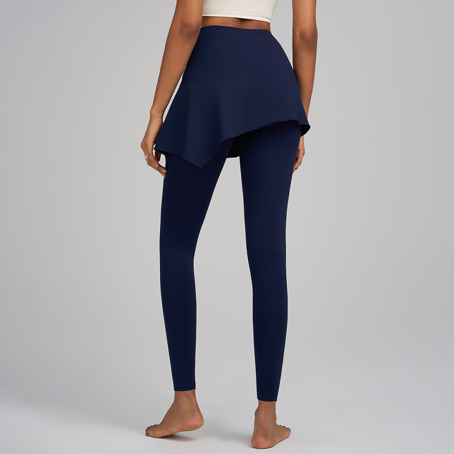 Pantalon de yoga long pour femme Olivenorma, taille haute, avec détail de jupe portefeuille - image 10
