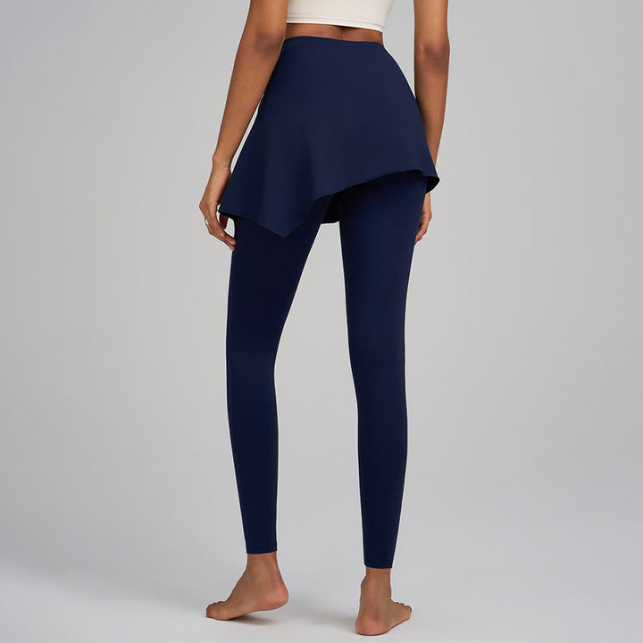 Pantalon de yoga long pour femme Olivenorma, taille haute, avec détail de jupe portefeuille - image 10