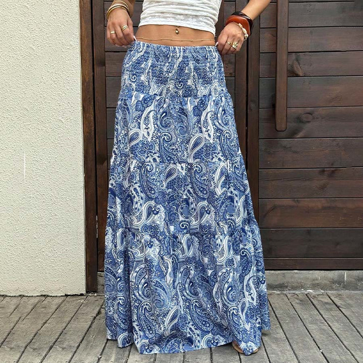 Robe longue à volants taille haute à imprimé cachemire Olivenorma Resort pour femme - image 31