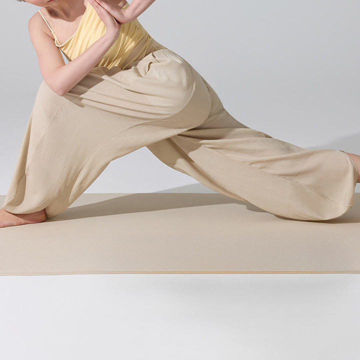 Pantalon de yoga sarouel ample Olivenorma à taille haute élastique et texture froissée - image 4