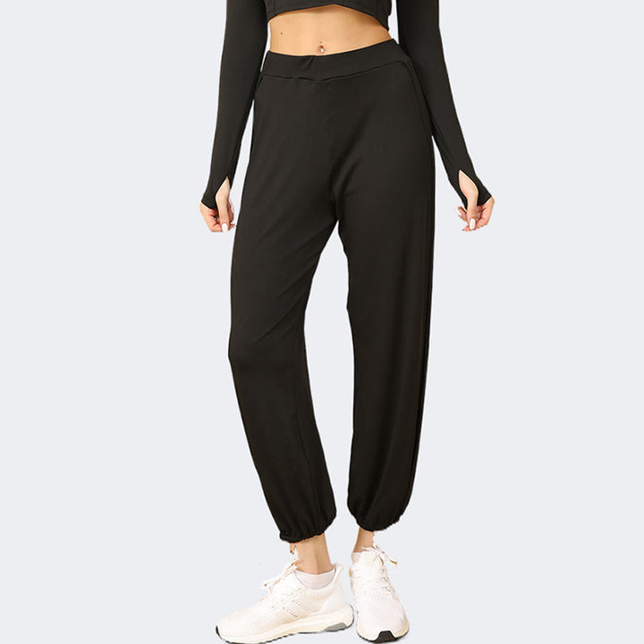 Pantalon de jogging Olivenorma pour femme, taille haute, fentes latérales et découpes doubles, doux et confortable, idéal pour le yoga. - image 3