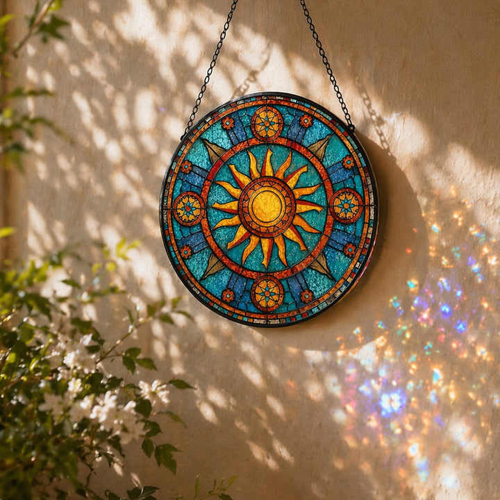 Olivenorma Attrape-soleil en mosaïque de rayons de soleil mandala rond 2D - image 4