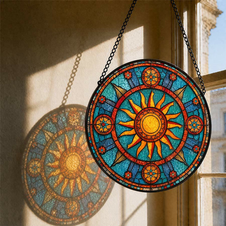 Olivenorma Attrape-soleil en mosaïque de rayons de soleil mandala rond 2D - image 2