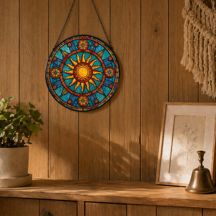 Olivenorma Attrape-soleil en mosaïque de rayons de soleil mandala rond 2D - image 5