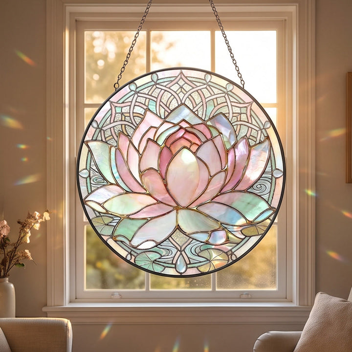 Attrape-soleil en vitrail Fleur de lotus Olivenorma - image 1
