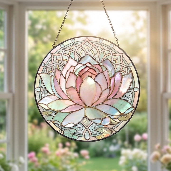 Attrape-soleil en vitrail Fleur de lotus Olivenorma - image 2