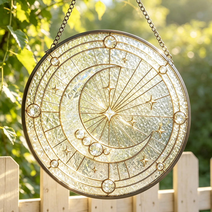 Attrape-soleil en vitrail en forme de croissant de lune Olivenorma - image 3