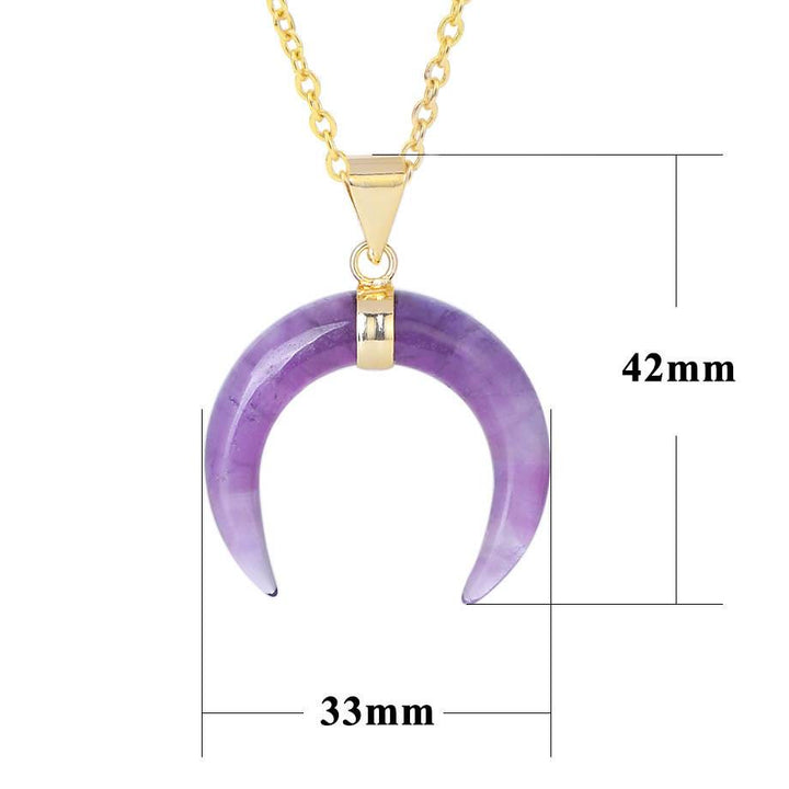 Collier croissant de lune en pierres précieuses Olivenorma - image 44