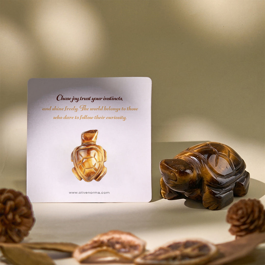 Sculpture de tortue en cristal naturel Olivenorma , décoration en pierre précieuse avec carte - image 1