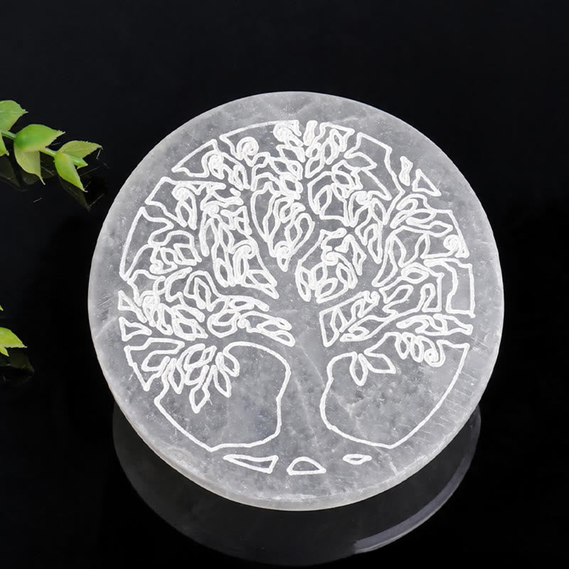 Plaque de chargement en sélénite gravée Olivenorma Arbre de Vie - image 3