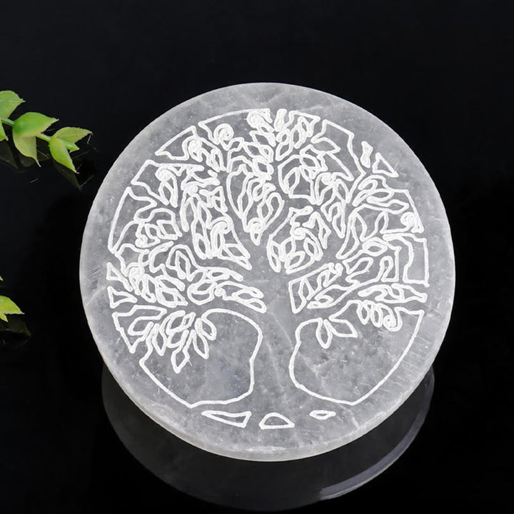 Plaque de chargement en sélénite gravée Olivenorma Arbre de Vie - image 3
