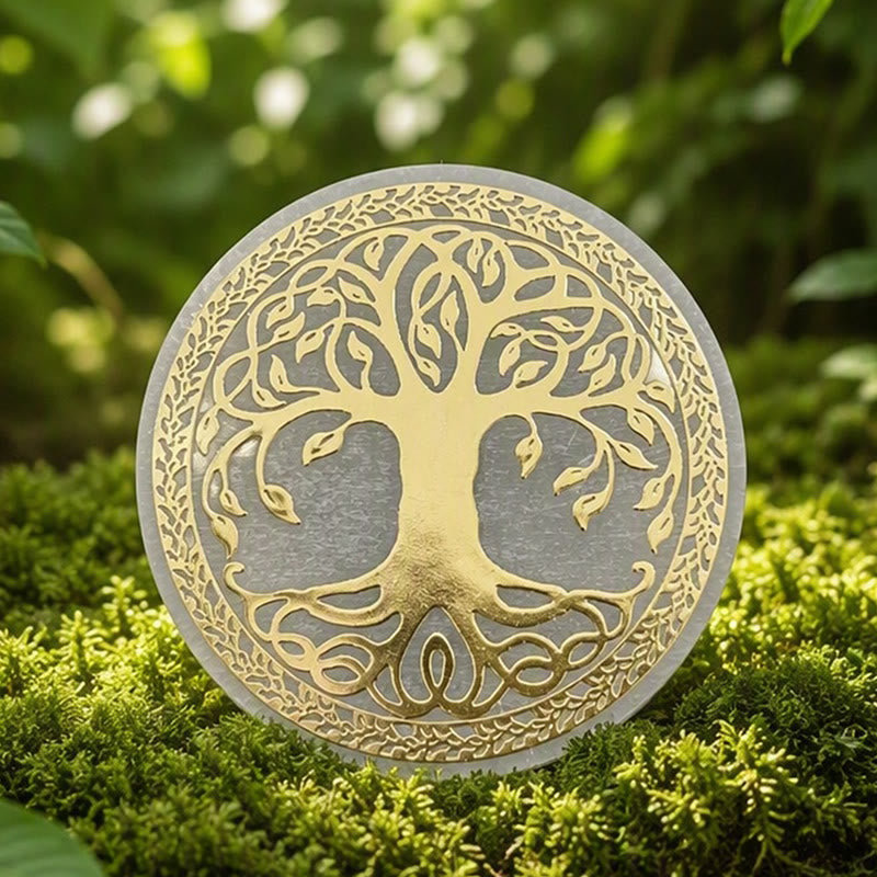Plaque de chargement en sélénite Olivenorma Golden Tree of Life Symbol - image 2