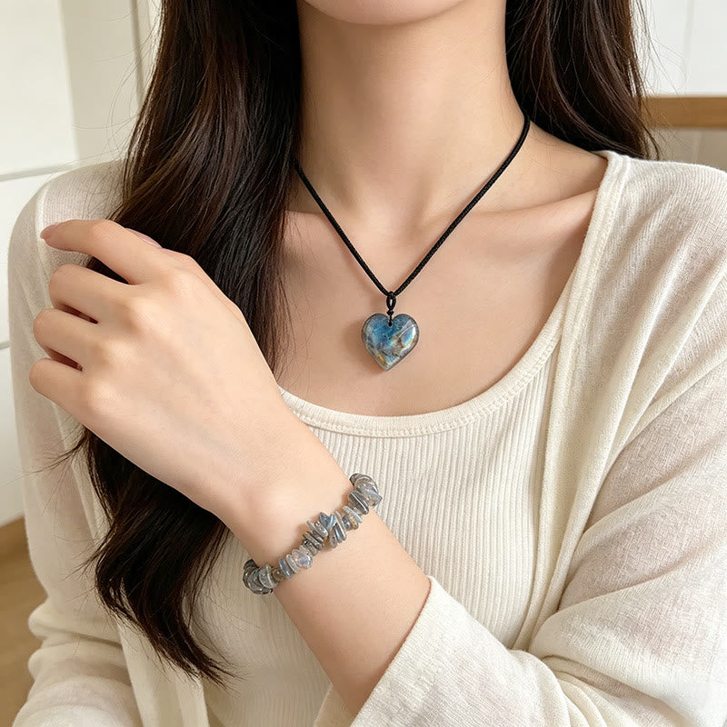 Bracelet Olivenorma avec pendentif cœur en cristal, symbole d'amour - image 3