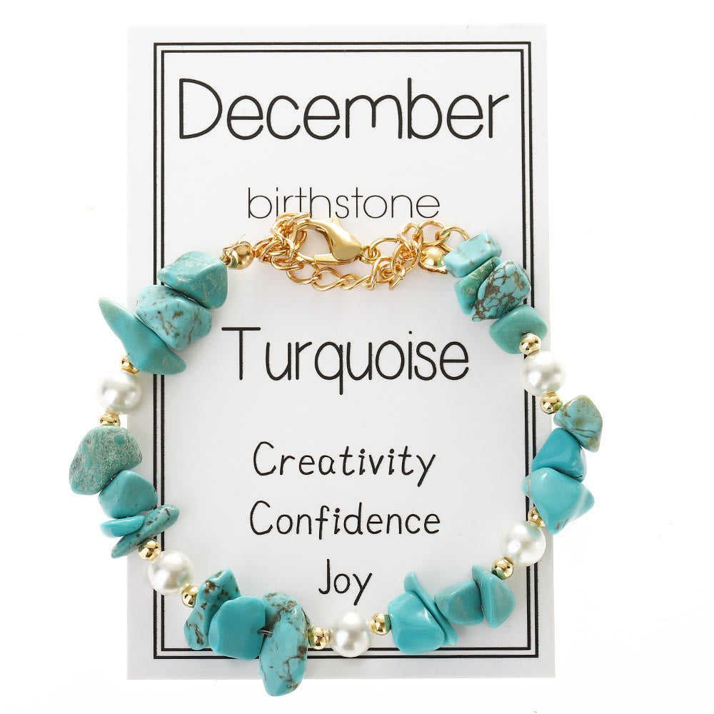 Bracelet Olivenorma en cristal, motif pierre de naissance du mois, symbole de calme - Turquoise - image 23