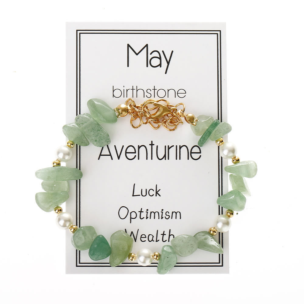 Bracelet Olivenorma en cristal, motif pierre de naissance du mois, symbole de calme - Aventurine verte - image 9