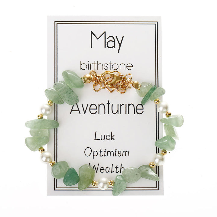 Bracelet Olivenorma en cristal, motif pierre de naissance du mois, symbole de calme - Aventurine verte - image 9