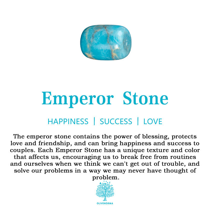Bracelet Olivenorma Emperor Stone Bohemian Bead Weave Blessing Symbol - image 7