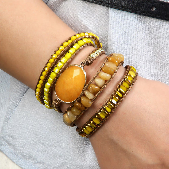 Bracelet Olivenorma en hématite, tissé à la main, multi-rangs, style bohème décontracté, symbole d'équilibre - image 6