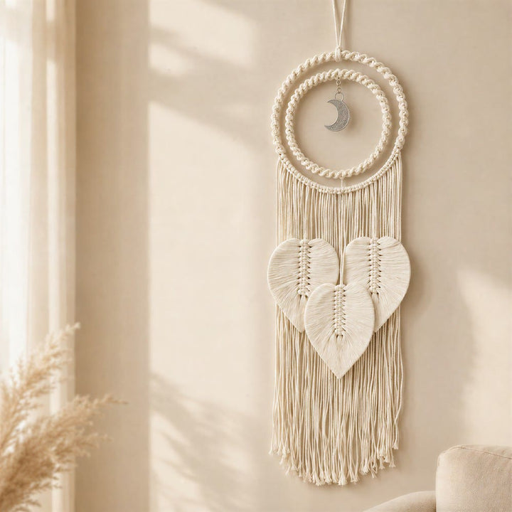 Olivenorma Cordon de coton Macramé Charme Lune Attrape-rêves Symbole de sérénité Fait main - image 3
