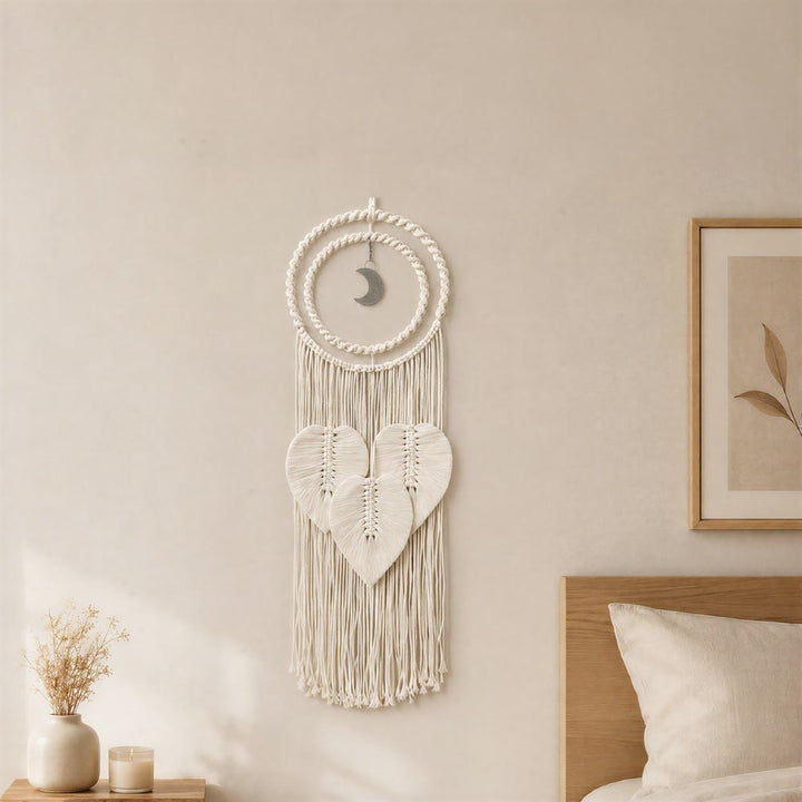 Olivenorma Cordon de coton Macramé Charme Lune Attrape-rêves Symbole de sérénité Fait main - image 4