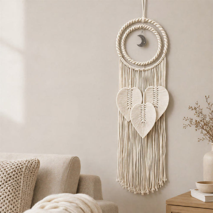 Olivenorma Cordon de coton Macramé Charme Lune Attrape-rêves Symbole de sérénité Fait main - image 1