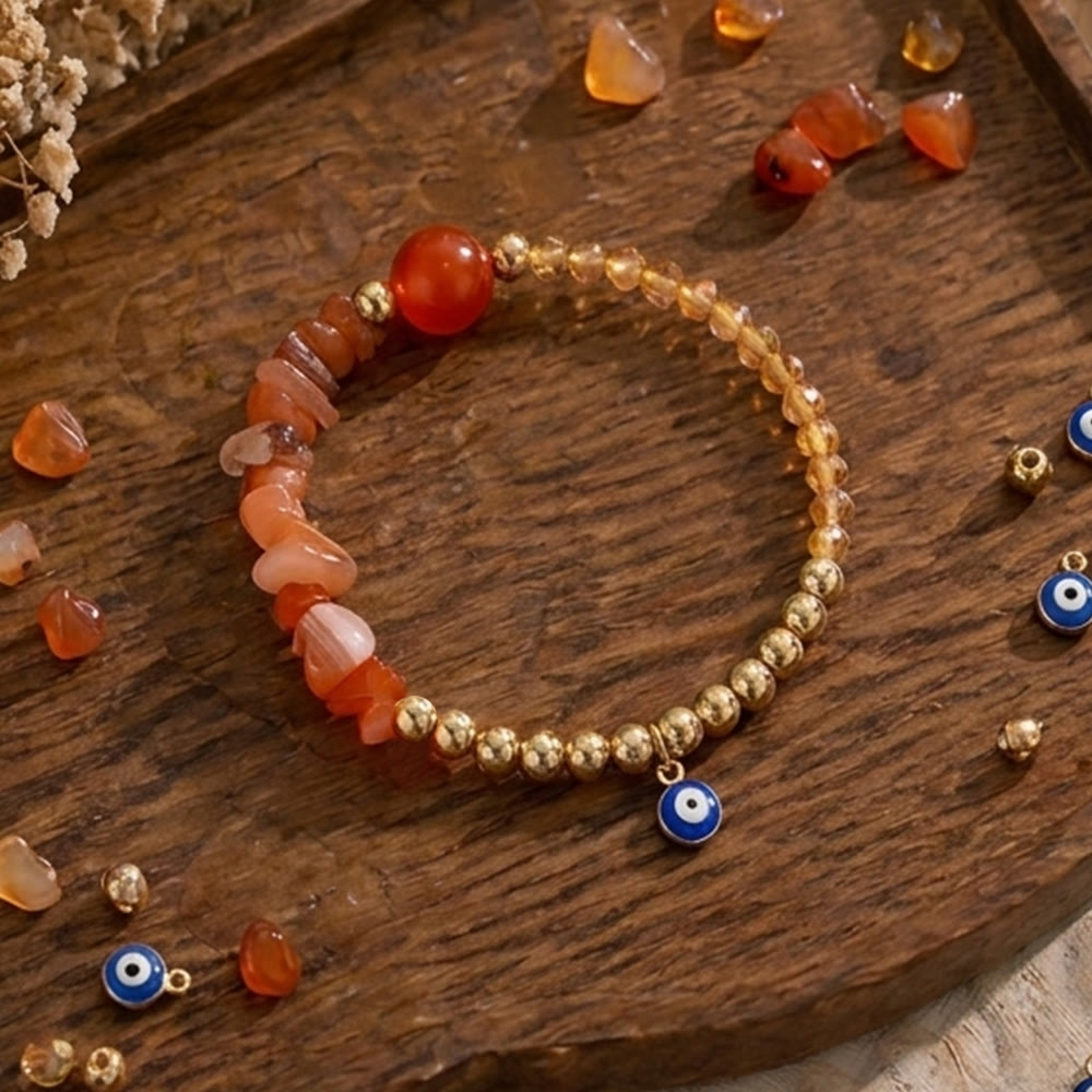 Bracelet à breloque Olivenorma en cristal avec symbole œil protecteur - image 15