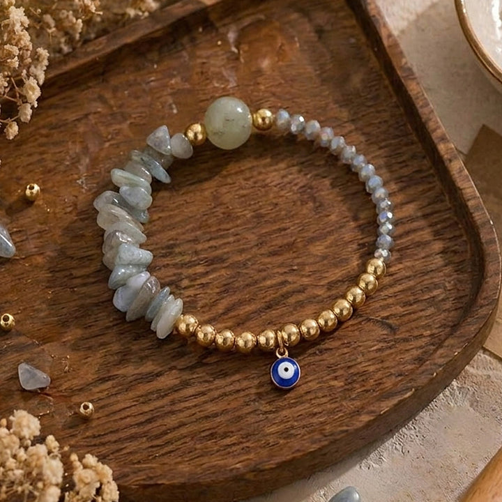 Bracelet à breloque Olivenorma en cristal avec symbole œil protecteur - image 10