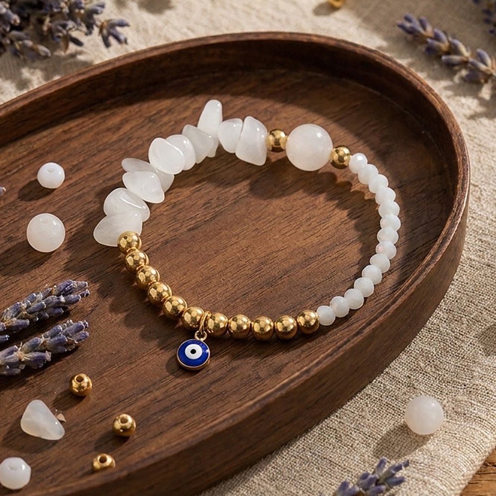 Bracelet à breloque Olivenorma en cristal avec symbole œil protecteur - image 6