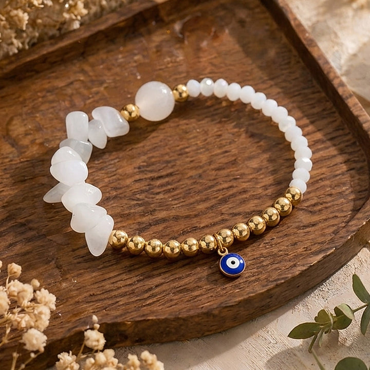 Bracelet à breloque Olivenorma en cristal avec symbole œil protecteur - image 7