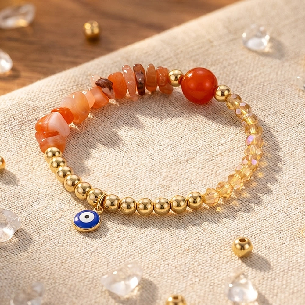 Bracelet à breloque Olivenorma en cristal avec symbole œil protecteur - image 14