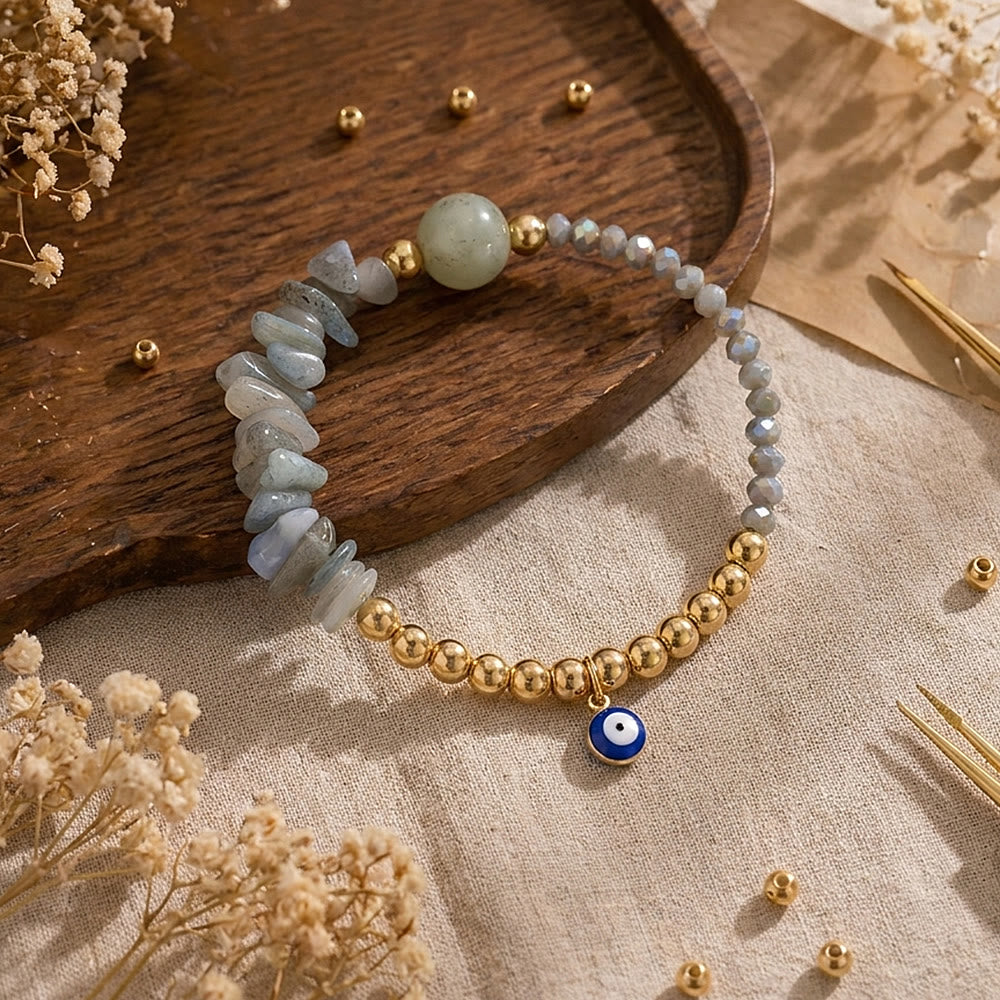 Bracelet à breloque Olivenorma en cristal avec symbole œil protecteur - image 11