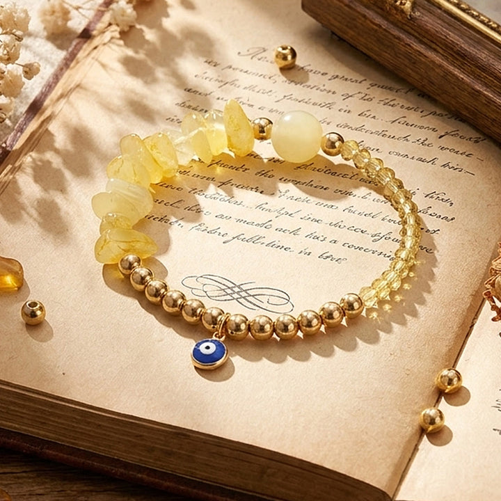 Bracelet à breloque Olivenorma en cristal avec symbole œil protecteur - image 22