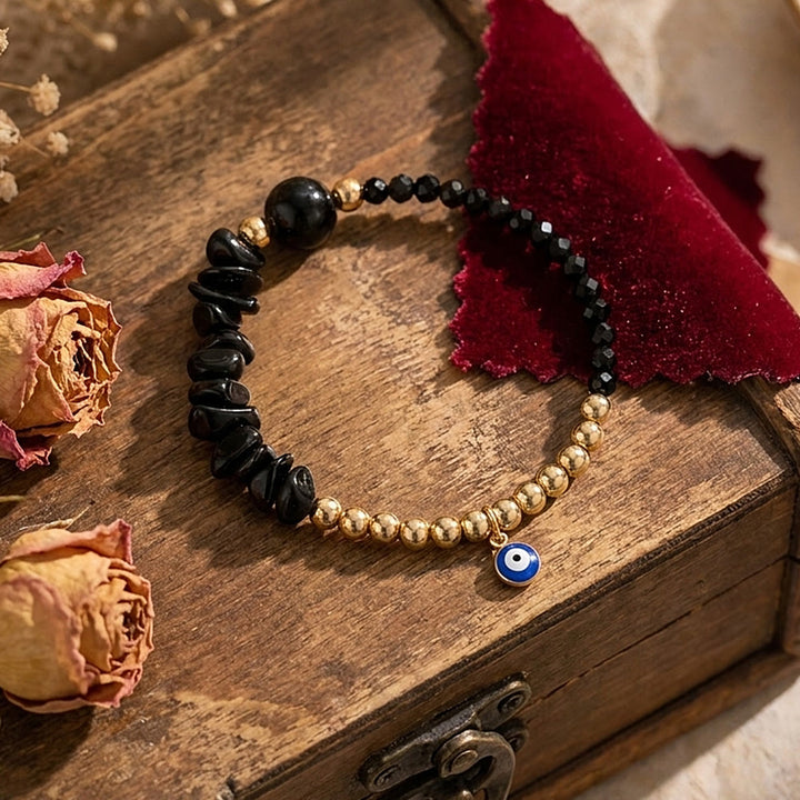 Bracelet à breloque Olivenorma en cristal avec symbole œil protecteur - Sodalite - image 29