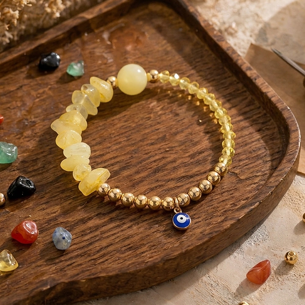 Bracelet à breloque Olivenorma en cristal avec symbole œil protecteur - image 23