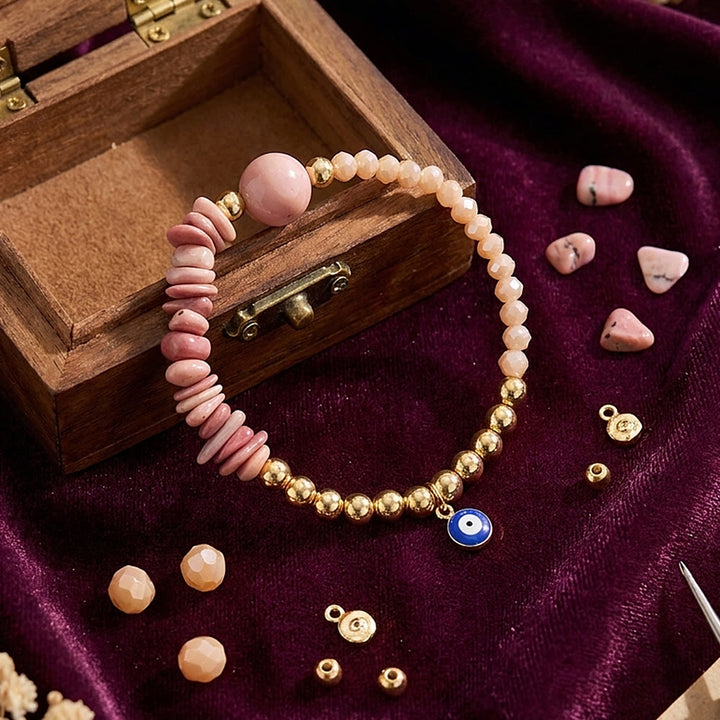 Bracelet à breloque Olivenorma en cristal avec symbole œil protecteur - image 27
