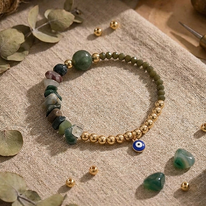 Bracelet à breloque Olivenorma en cristal avec symbole œil protecteur - image 38