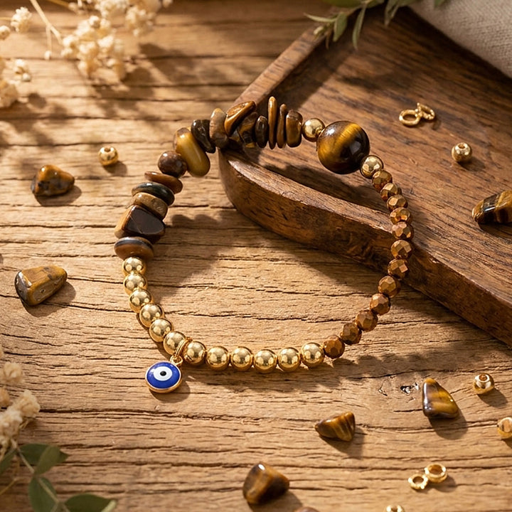 Bracelet à breloque Olivenorma en cristal avec symbole œil protecteur - image 46