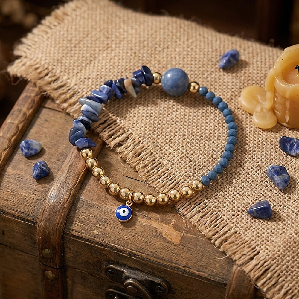 Bracelet à breloque Olivenorma en cristal avec symbole œil protecteur - image 34