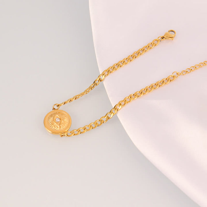 Bracelet Olivenorma en acier inoxydable avec pendentif œil protecteur et breloque œil maléfique - Médaillon à œil rond - image 17