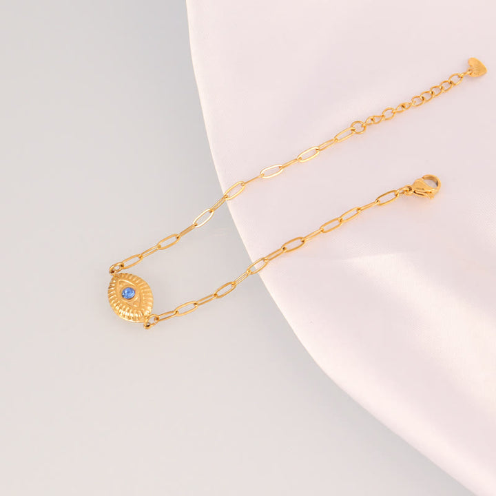 Bracelet Olivenorma en acier inoxydable avec pendentif œil protecteur et breloque œil maléfique - Œil de cristal bleu - image 13