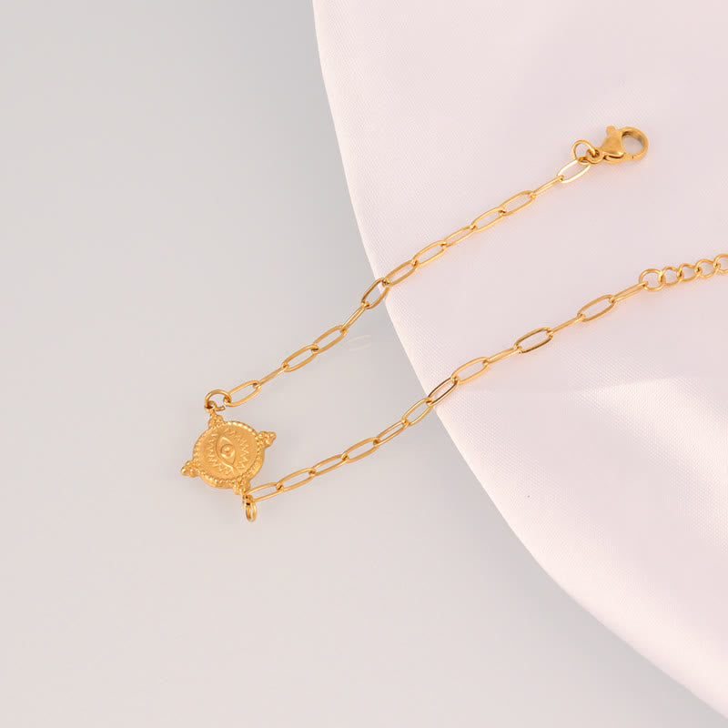Bracelet Olivenorma en acier inoxydable avec pendentif œil protecteur et breloque œil maléfique - Œil maléfique en relief - image 15